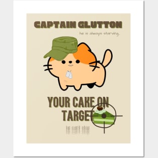 Cat Captain GLUTTON Posters and Art